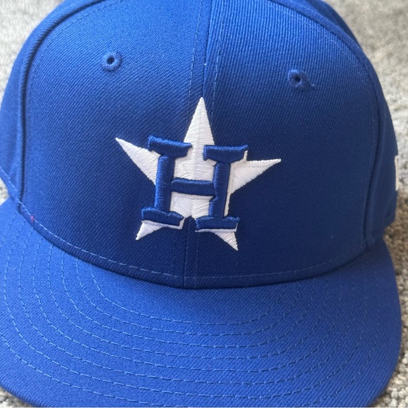 New Era Houston Astros 59fifty fitted Hat Royal Blue Size 7 NWOT - Picture 3 of 9